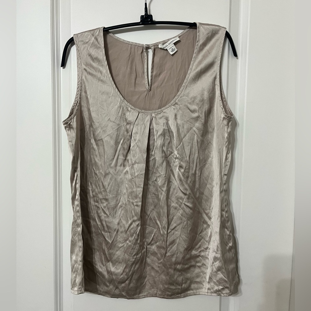 Banana Republic Gold Pleated Tank Top